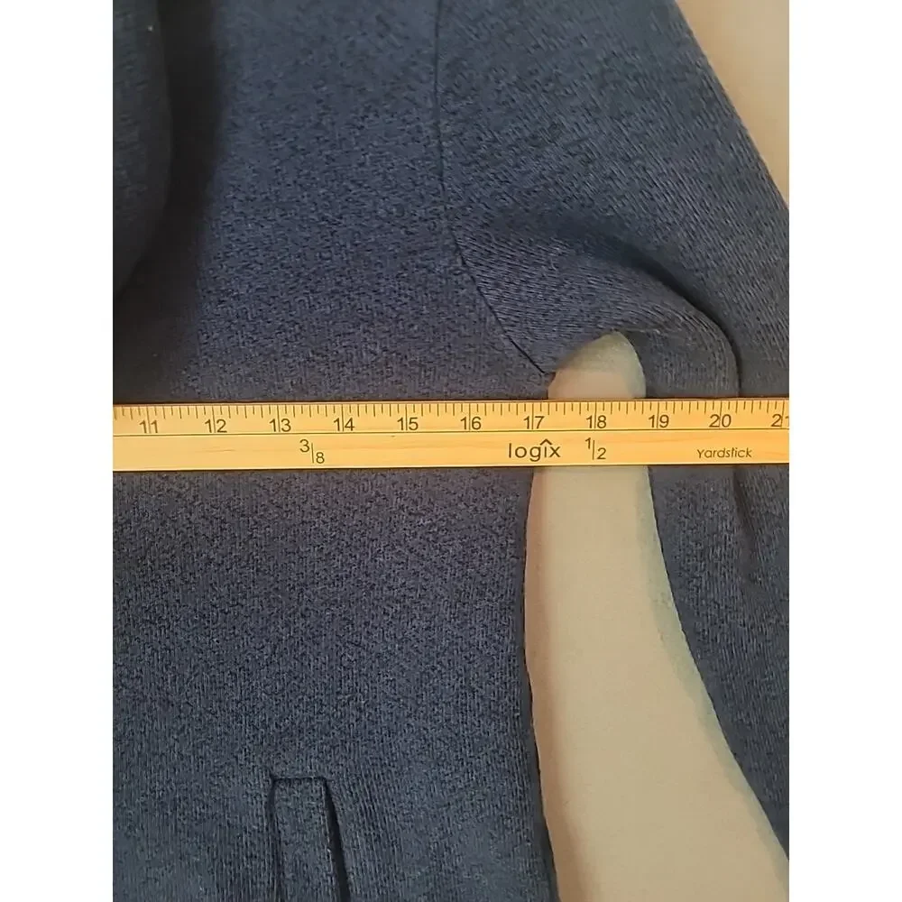 J.Crew Cowl Funnel Neck Sweater Womens Size XS Blue Wool Blend Pockets J Crew